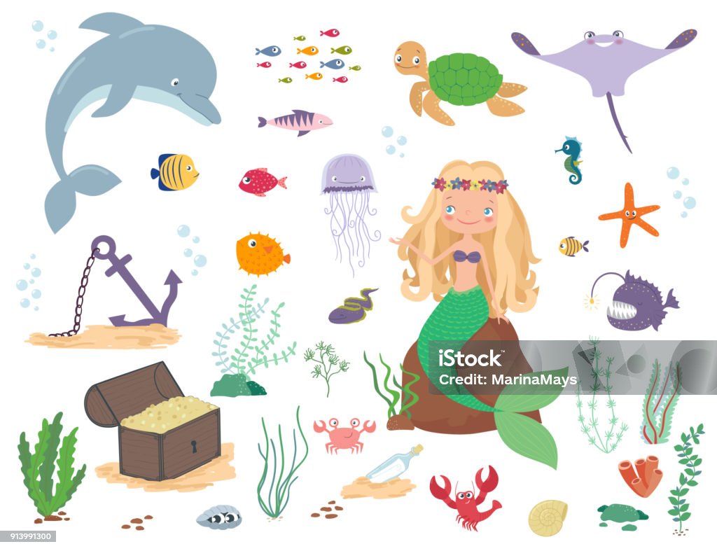 Ilustración de Sirena Animales Marinos Y Algas Vector Ilustración De Dibujos Animados y más Vectores Libres de Derechos de Sirena - Seres mitológicos acuáticos - iStock Ilustración de Sirena Animales Marinos Y Algas Vector Ilustración De Dibujos Animados y más Vectores Libres de Derechos de Sirena - Seres mitológicos acuáticos - iStock