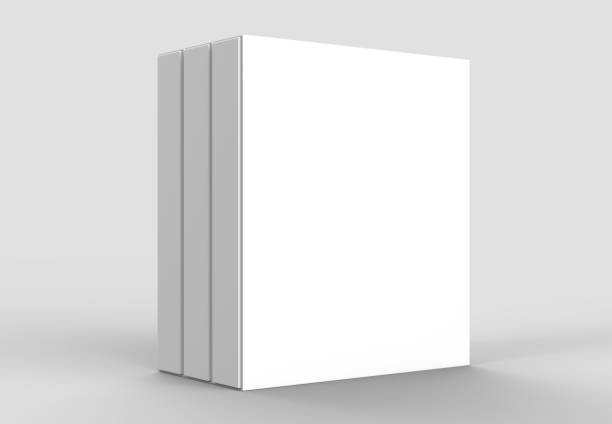 istock Square slipcase book mock up isolated on soft gray background. 3D illustrating. 913991836
