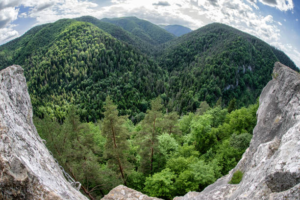 Beautiful viewpoint Tomasovsky vyhlad in Slovak Paradise national park.
