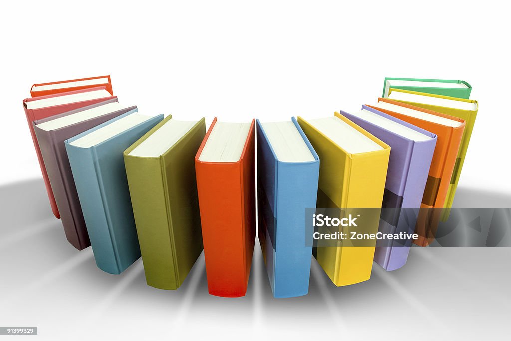 Livros hemicircle - Royalty-free Colorido Foto de stock