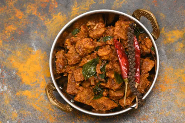 Photo of Spicy hot homemade mutton curry Kerala India