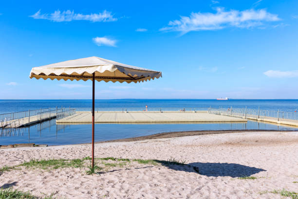 Small beach on  Szczecin Lagoon, Germany