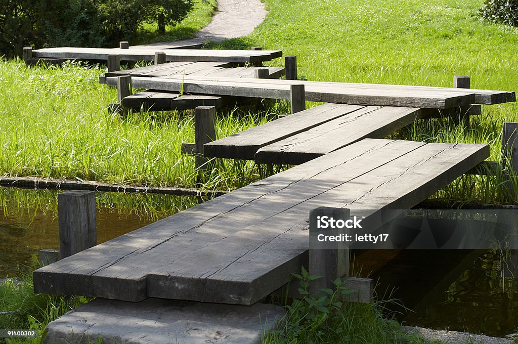 Pont de bois Planche de bois - Photo de Allée couverte de planches libre de droits