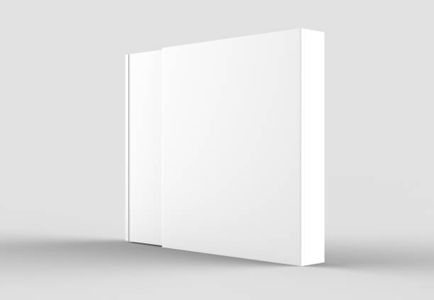 istock Square slipcase book mock up isolated on soft gray background. 3D illustrating. 914003290