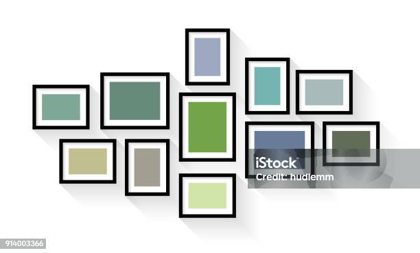 Vector Vintage Picture Frame Set Isolated On White Background Stock Illustration - Download Image Now