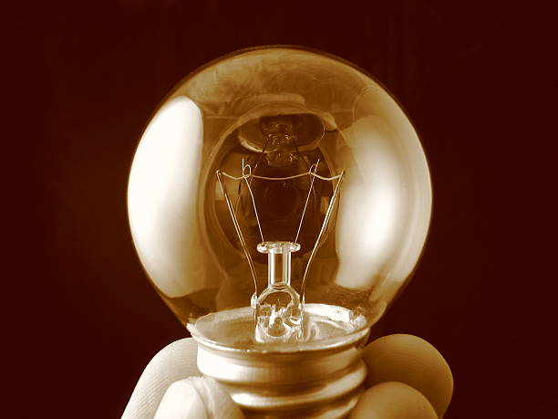 Unlit Light Bulb stock photo