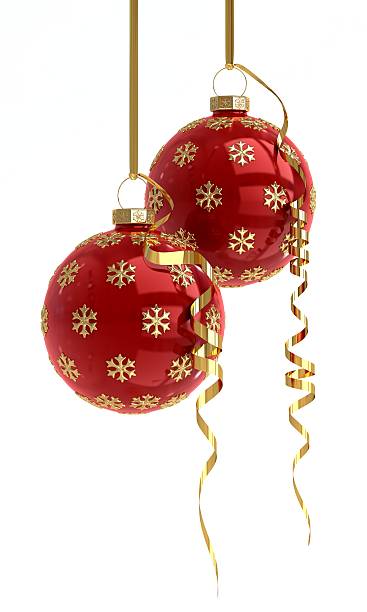 istock Christmas balls with ribbons 91401131