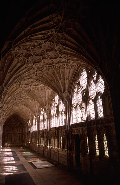 Medieval Hallway stock photo