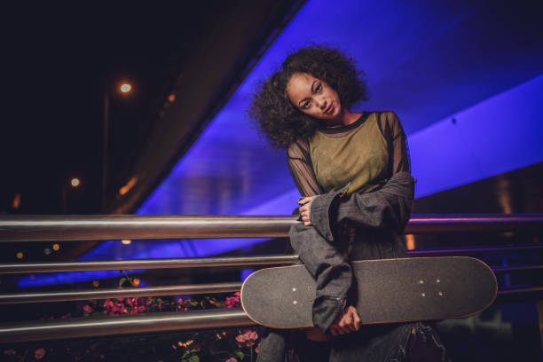 istock Young woman with skate 914019256