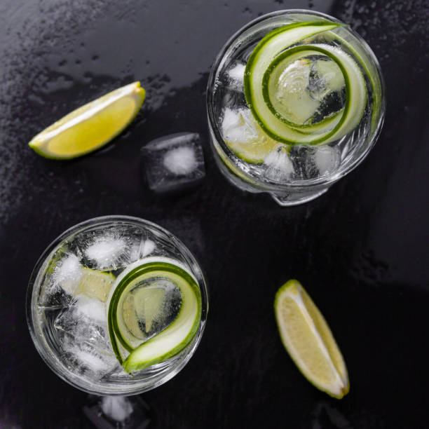 gin tonic drink stock photo