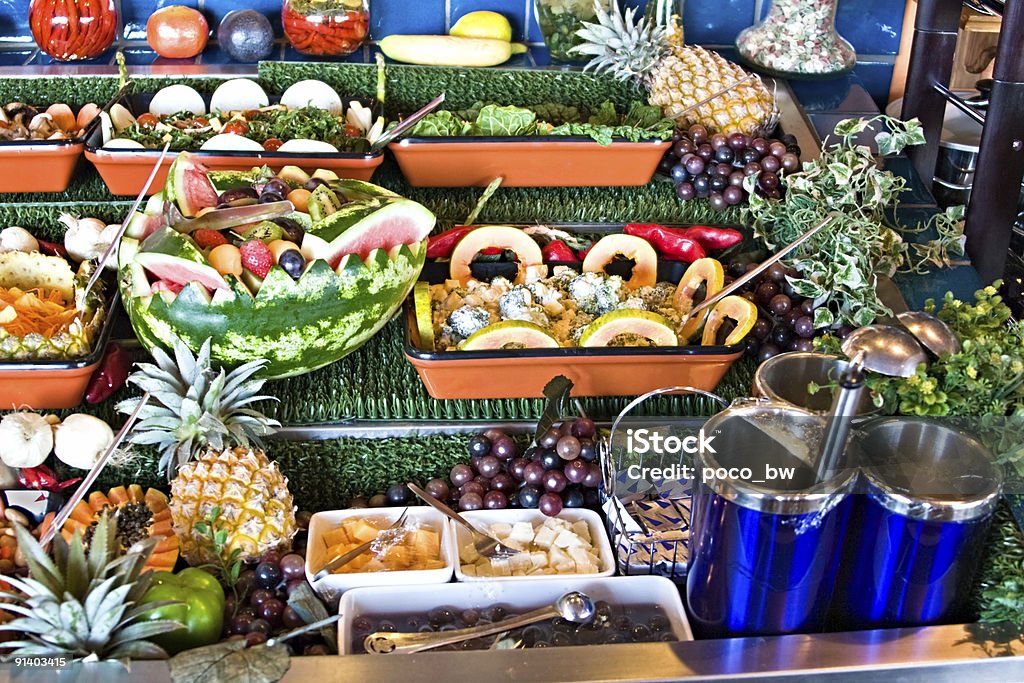 Saladas saudáveis - Foto de stock de Abacaxi royalty-free