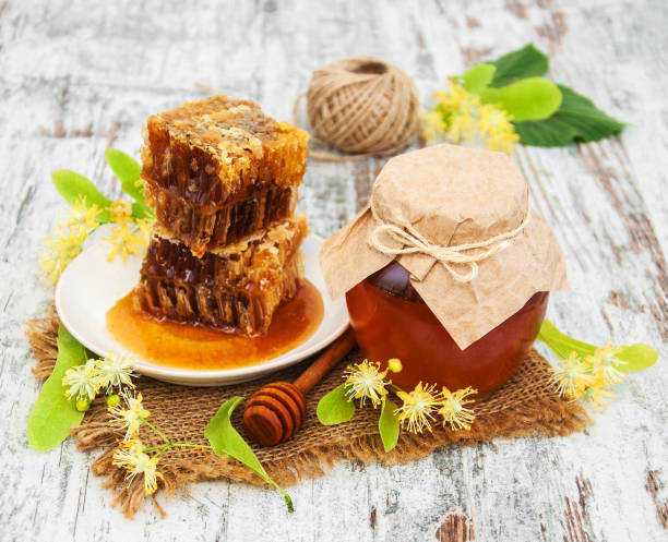 istock Honey and  linden flowers 914034234