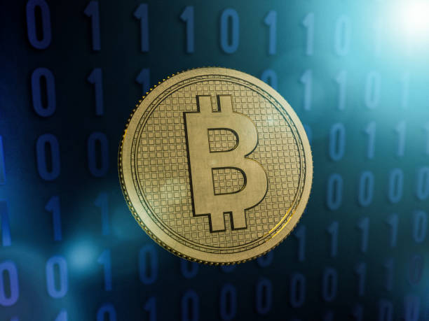 istock Golden coin with bitcoin symbol. Digital currency. 3D 914035008
