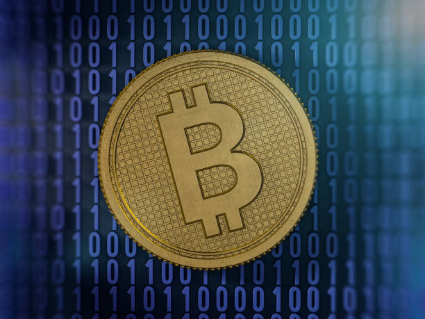 istock Golden coin with bitcoin symbol. Digital currency. 3D 914035010