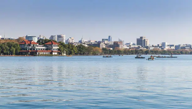 Photo of West Lake coast, panoramic landscape