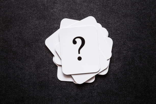 istock Sign of question cards on the black background. Solution search concept. 914039202