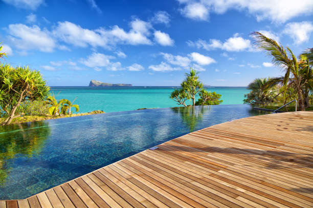 Luxury tropical resort stock photo