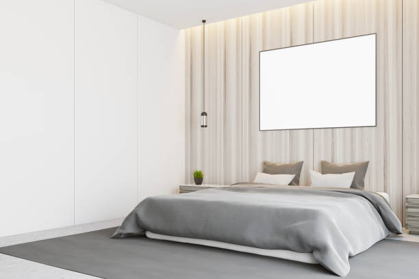 istock Wooden bedroom, poster side 914042856