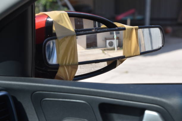 istock funny improvisation, a mirror paste on a side mirror of a vehicle 914046588
