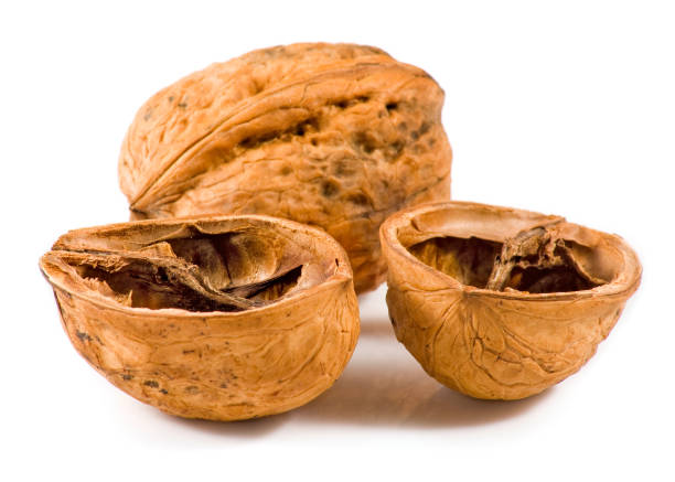 istock Image of ripe walnuts on the table close-up 914046658