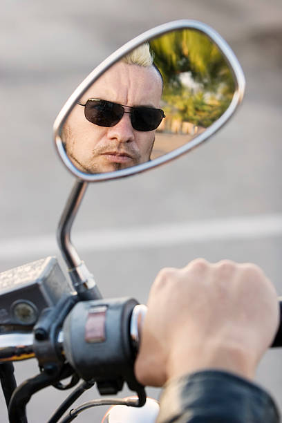 istock Punk in Motorcycle Rearview Mirror 91405033