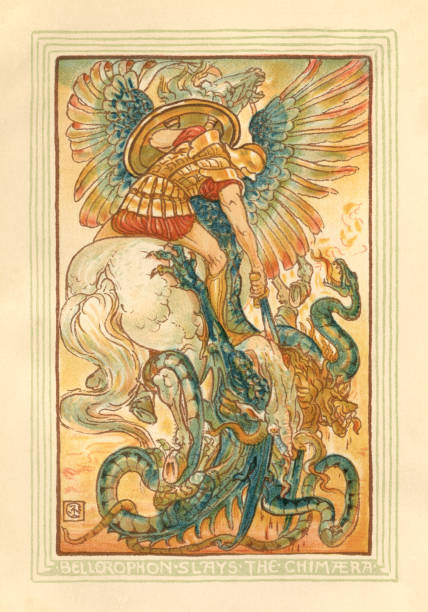 istock Bellerophon slays the Chimera - Greek mythology 914054358