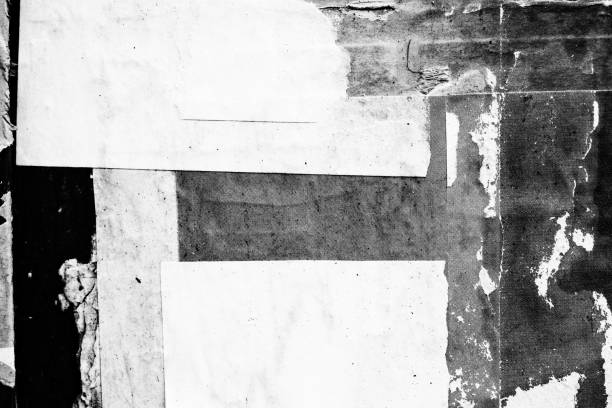 istock Old ripped torn crumpled creased posters grunge textures backgrounds 914056854