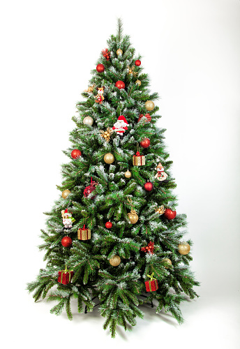 Beautiful christmas tree isolated on a white background