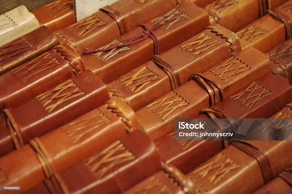 Leather bound books...  Collection Stock Photo