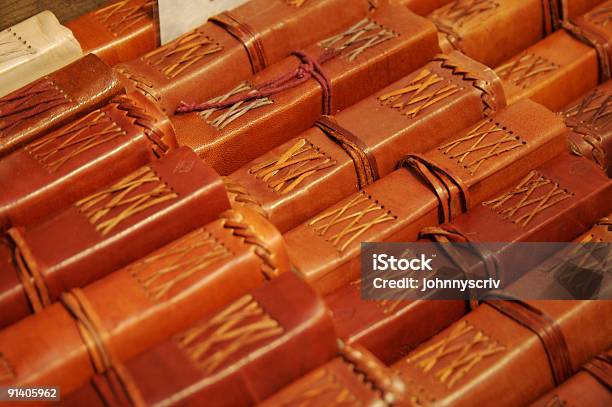 Leather Bound Books Stock Photo - Download Image Now - Collection, Book, Book Cover