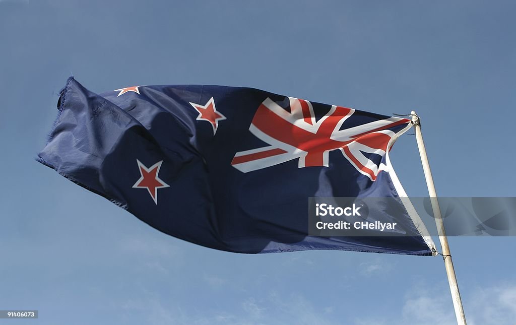 Neuseeländische Flagge - Lizenzfrei Blau Stock-Foto