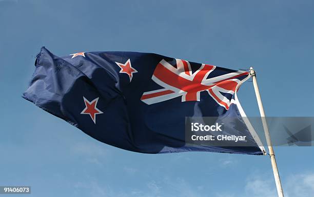 Neuseeländische Flagge Stockfoto und mehr Bilder von Blau - Blau, Britisches Empire, Farbbild