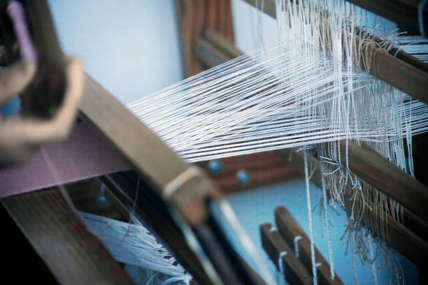 istock Close-up view of old traditional loom. 914062130