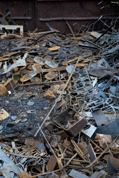 istock Railway wagon with metal scrap. Old rusty corroded metal, abstract for ecology 914062596