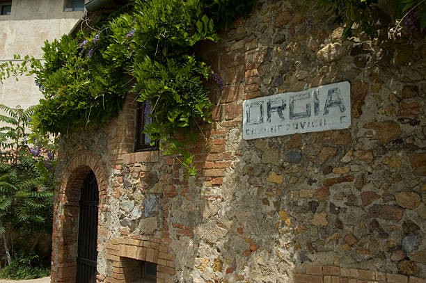 Orgia, Italy - Backroads Tuscany stock photo