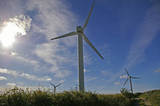 Windfarm in the south of England stock photo