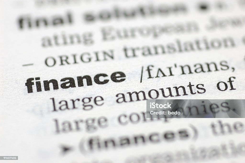 Definicja of finance - Zbiór zdjęć royalty-free (Słownik)