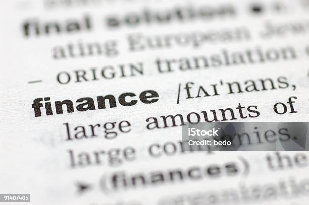 Definicja Of Finance - zdjęcia stockowe i więcej obrazów Słownik - Słownik, Finanse, Badania