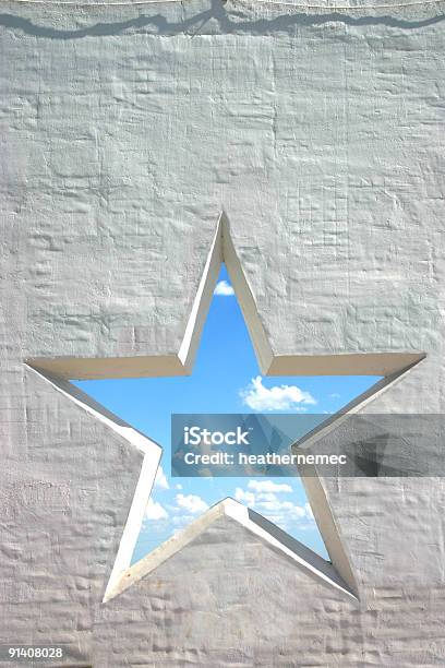 Wall Star Stock Photo - Download Image Now - Architecture, Blue, Close-up