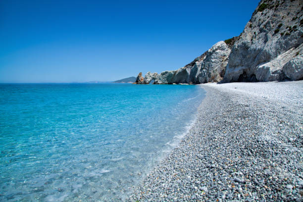 istock Beautiful beach with very clear water in Skiathos 914086154