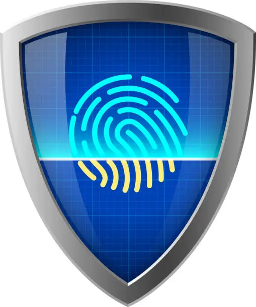 Vector illustration of Fingerprint security