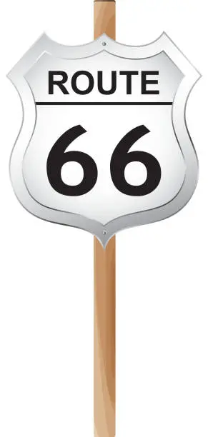 Vector illustration of Route 66