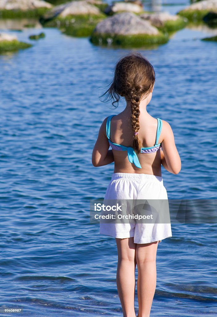 Garota na praia - Foto de stock de Adolescente royalty-free