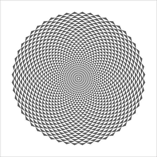круговой фрактальный дизайн - fractal pattern mandala art stock illustrations