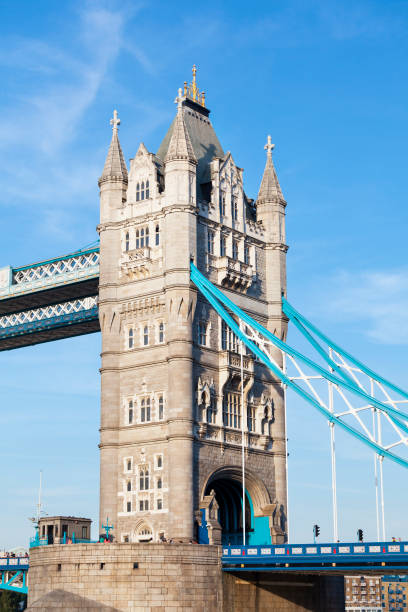 istock Tower Bridge in London with blue sky 914096782