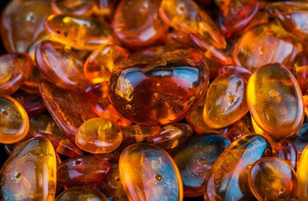 Tas de perles ambres - Photo