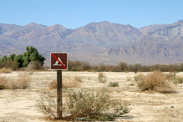 No camping! stock photo