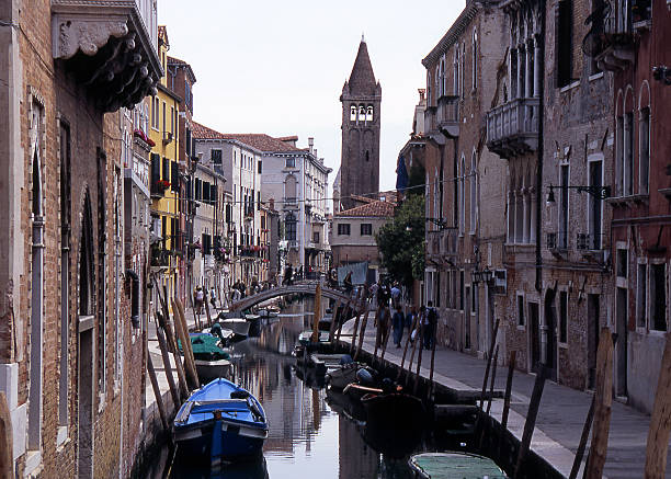 Italy, Venice sunset in the grand canal