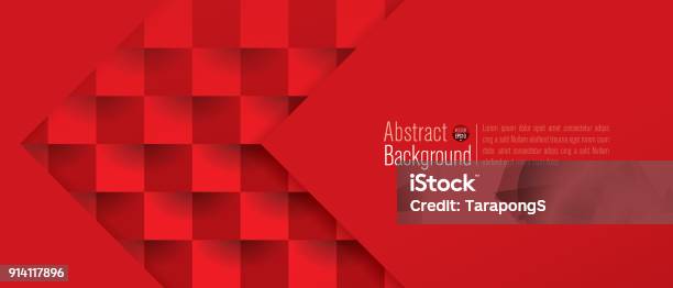 Red Abstract Background Vector Stock Illustration - Download Image Now - Red Background, Red, Pattern