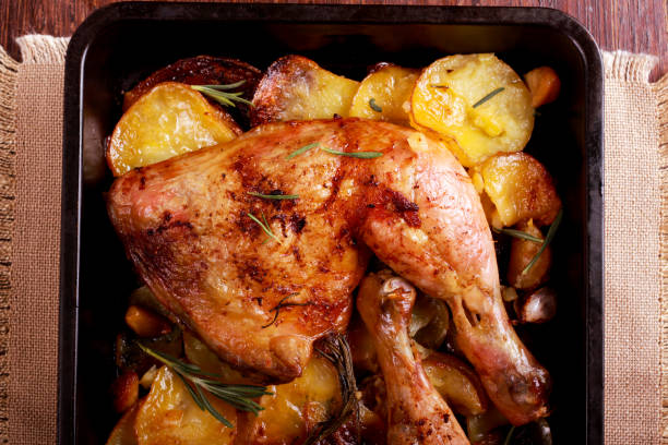 istock Herby chicken and potato traybake 914122246